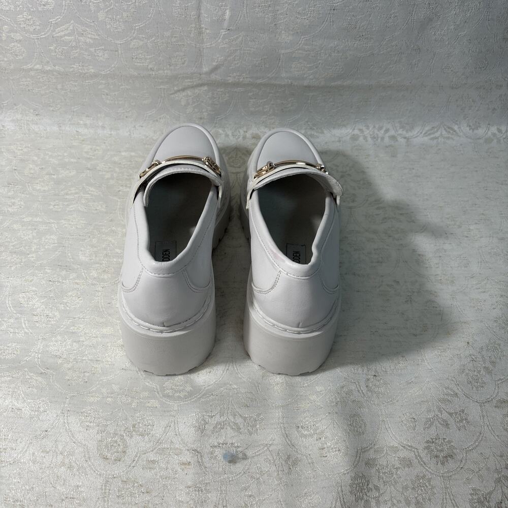 Steve Madden Women's Platform White Loafers Size 7 - Picture 5 of 6